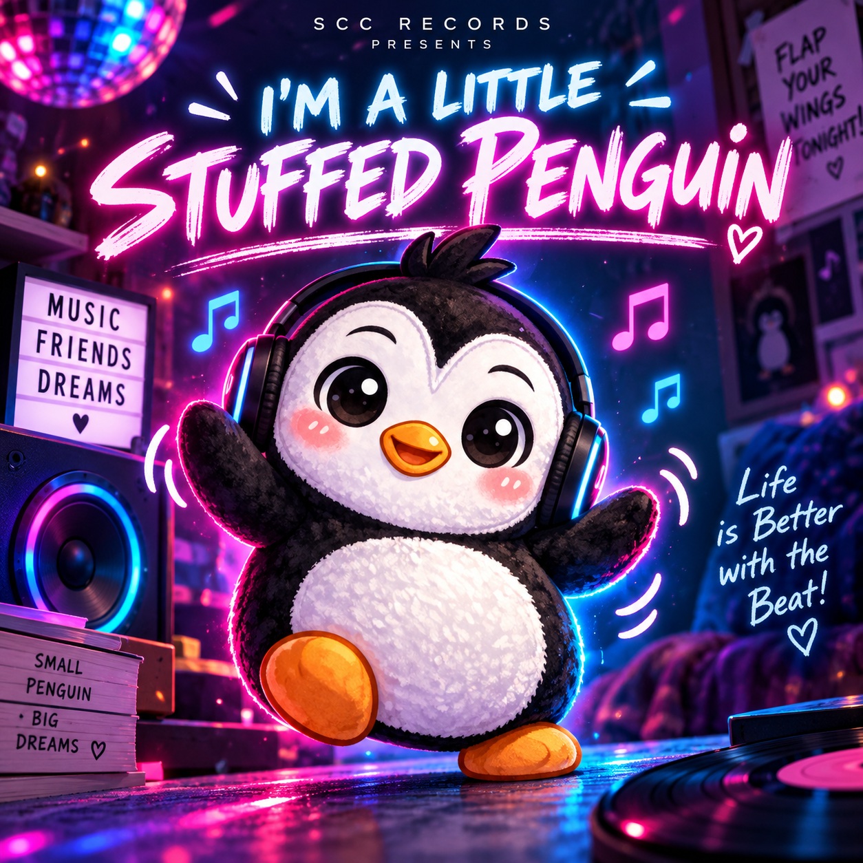 SCC Records - Little Stuffed Penguin