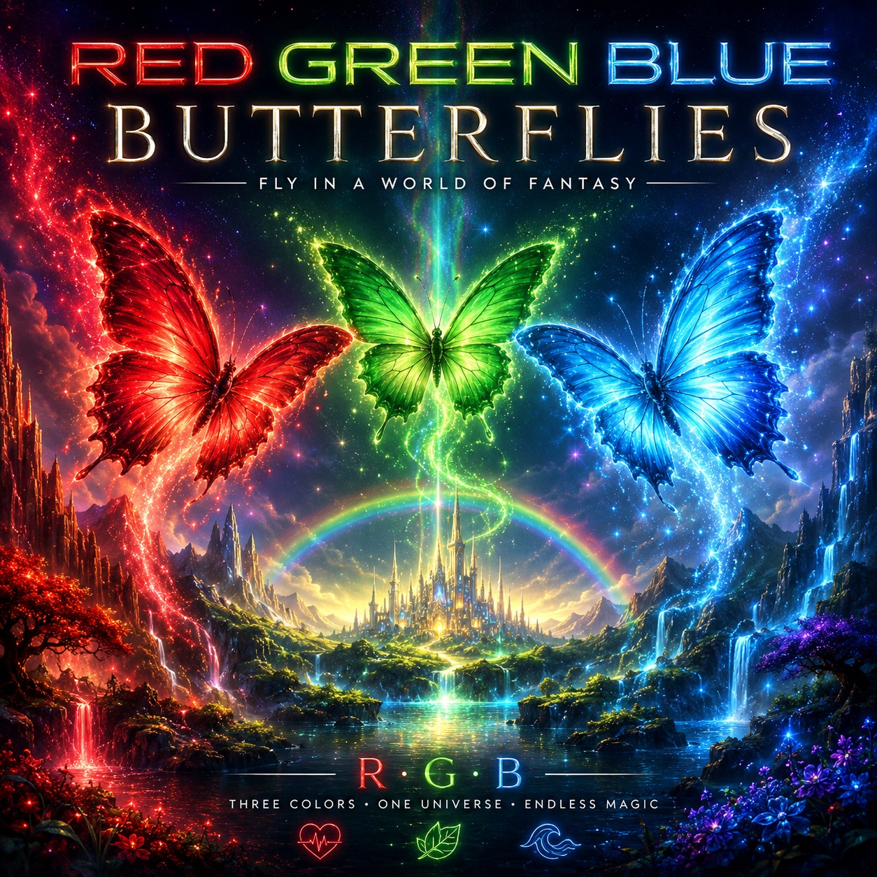 sccrecords - RED GREEN BLUE BUTTERFLIES